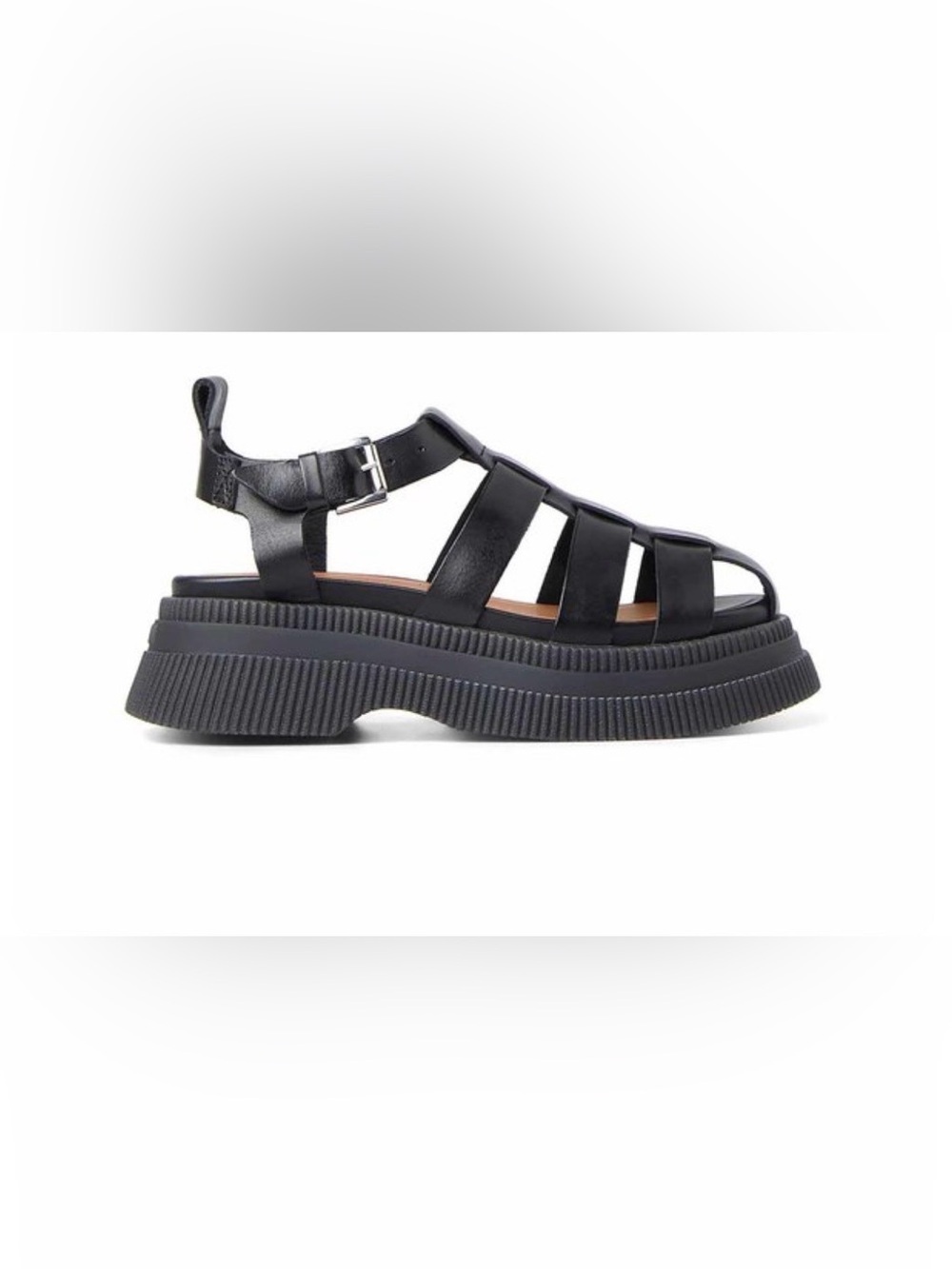 GANNI
CREEPER SANDALS WITH PLATFORM SOLE - BLACK